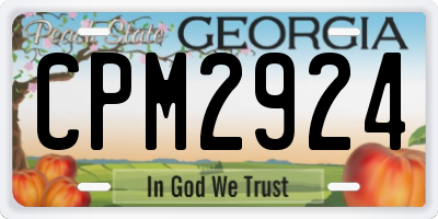 GA license plate CPM2924