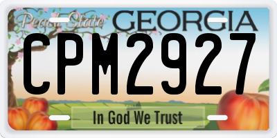 GA license plate CPM2927