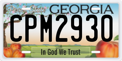 GA license plate CPM2930