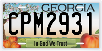 GA license plate CPM2931