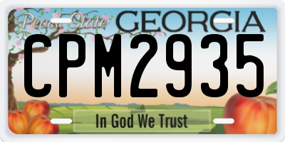 GA license plate CPM2935
