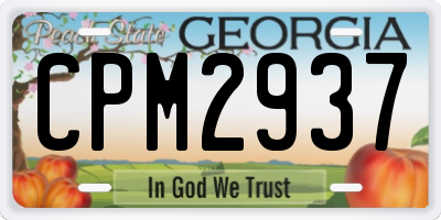 GA license plate CPM2937