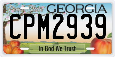 GA license plate CPM2939