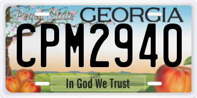 GA license plate CPM2940