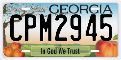 GA license plate CPM2945
