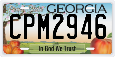 GA license plate CPM2946