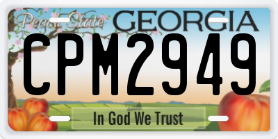 GA license plate CPM2949