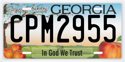 GA license plate CPM2955