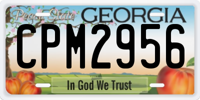 GA license plate CPM2956