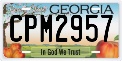 GA license plate CPM2957