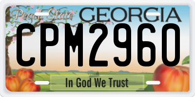 GA license plate CPM2960