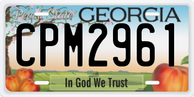 GA license plate CPM2961