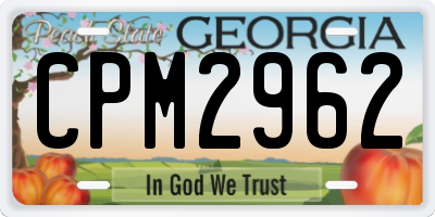 GA license plate CPM2962