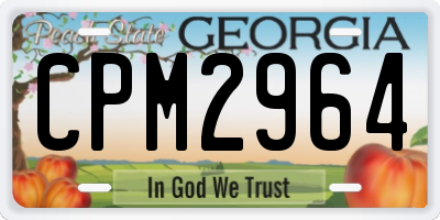 GA license plate CPM2964