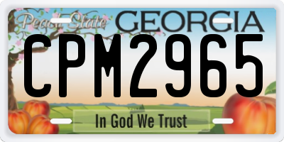 GA license plate CPM2965