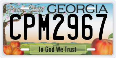 GA license plate CPM2967