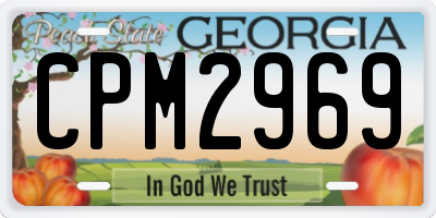 GA license plate CPM2969