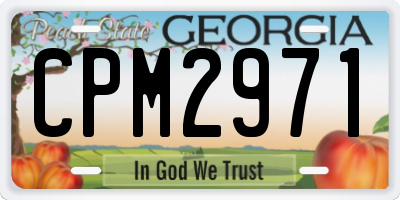 GA license plate CPM2971