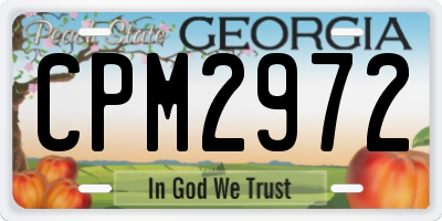 GA license plate CPM2972