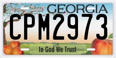 GA license plate CPM2973