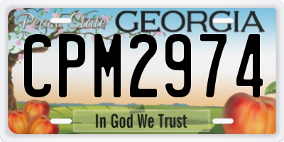 GA license plate CPM2974