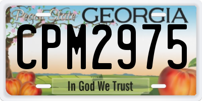 GA license plate CPM2975