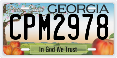 GA license plate CPM2978