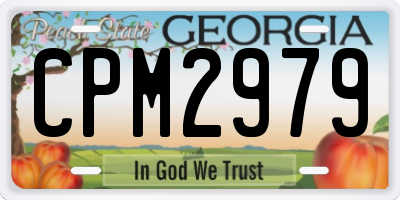GA license plate CPM2979