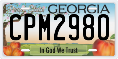 GA license plate CPM2980