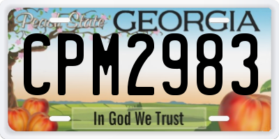 GA license plate CPM2983
