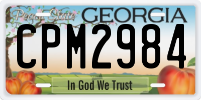 GA license plate CPM2984