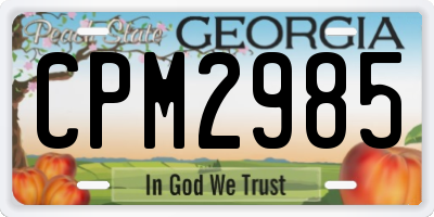 GA license plate CPM2985