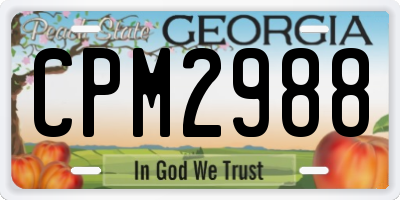 GA license plate CPM2988