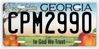 GA license plate CPM2990