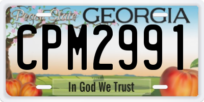 GA license plate CPM2991