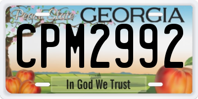 GA license plate CPM2992