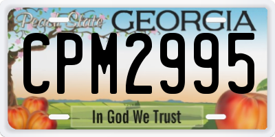 GA license plate CPM2995