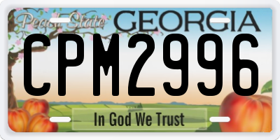 GA license plate CPM2996
