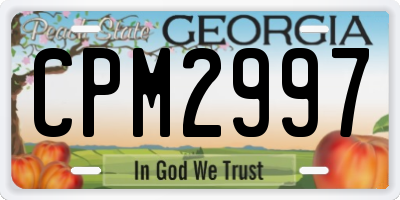 GA license plate CPM2997