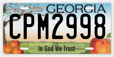 GA license plate CPM2998