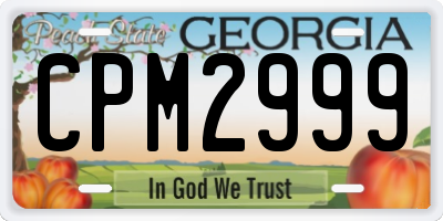 GA license plate CPM2999
