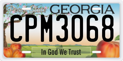 GA license plate CPM3068