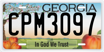 GA license plate CPM3097