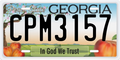 GA license plate CPM3157