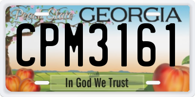 GA license plate CPM3161