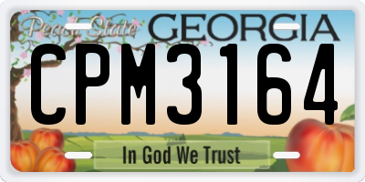 GA license plate CPM3164