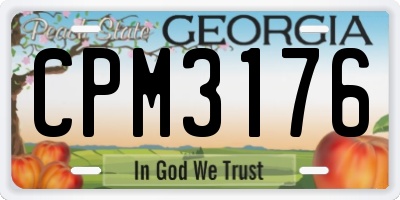 GA license plate CPM3176