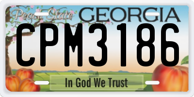 GA license plate CPM3186