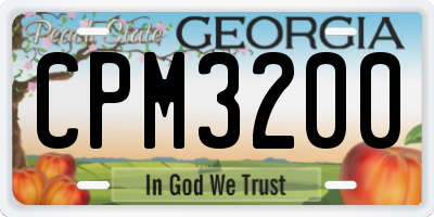 GA license plate CPM3200