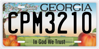 GA license plate CPM3210
